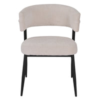 ROSARIO DX-2535 spisestol – Elegant komfort i kremfarget stoff (FABB HAGA 23)