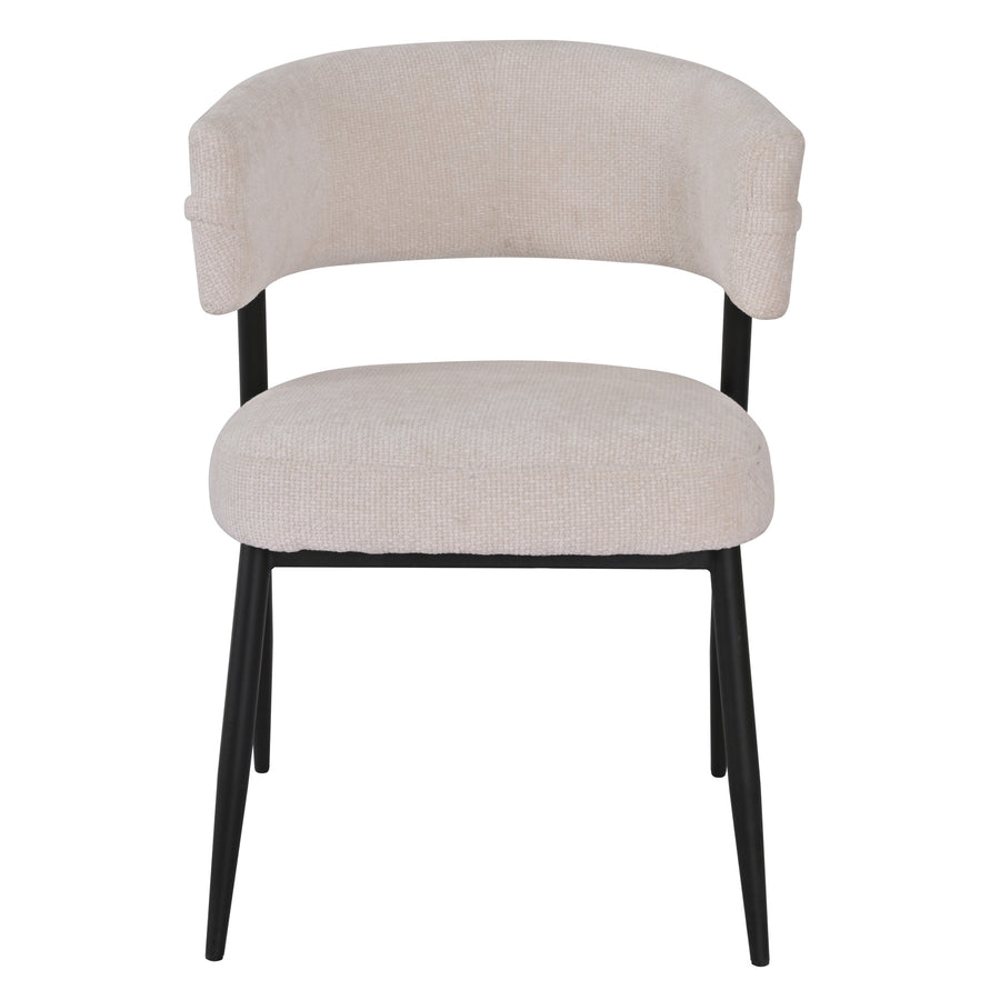 ROSARIO DX-2535 spisestol – Elegant komfort i kremfarget stoff (FABB HAGA 23)
