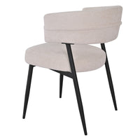 ROSARIO DX-2535 spisestol – Elegant komfort i kremfarget stoff (FABB HAGA 23)