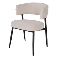 ROSARIO DX-2535 spisestol – Elegant komfort i kremfarget stoff (FABB HAGA 23)