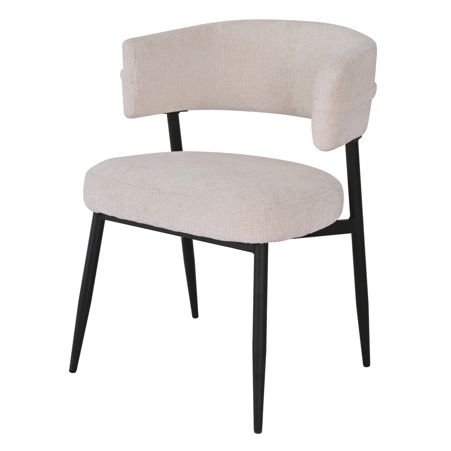 ROSARIO DX-2535 spisestol – Elegant komfort i kremfarget stoff (FABB HAGA 23)