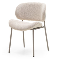 Stol Safira – bouclé / beige (sett med 2 stk.)