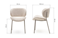 Stol Safira – bouclé / beige (sett med 2 stk.)