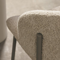 Stol Safira – bouclé / beige (sett med 2 stk.)