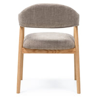 Stol Sorrento – eik / mørk beige (sett med 2 stk.)