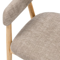 Stol Sorrento – eik / mørk beige (sett med 2 stk.)