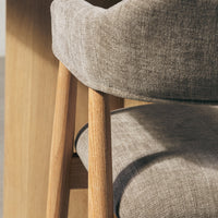 Stol Sorrento – eik / mørk beige (sett med 2 stk.)