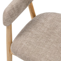 Stol Sorrento – eik / mørk beige (sett med 2 stk.)