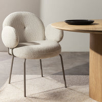 Spisestol FIORI Beige Bouclé