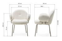 Spisestol FIORI Beige Bouclé