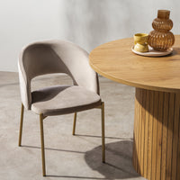 Spisestol JAZZ Beige / Gullben