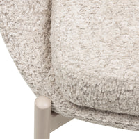 Luigi HDC232015 – Spisestol i beige tekstil med heltrukket design