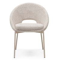 Luigi HDC232015 – Spisestol i beige tekstil med heltrukket design