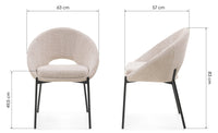 Spisestol LUIGI Beige/Svart