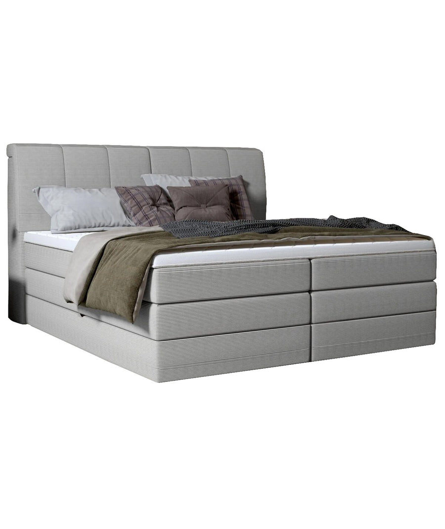 NICOLE seng 140 x 200/160 x 200/180 x 200 med oppbevaring – moderne og stilren
