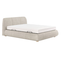 Polstret seng Rovin – lys beige / 160x200 cm