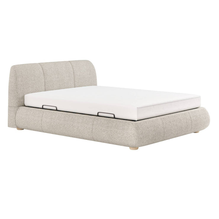 Polstret seng Rovin – lys beige / 160x200 cm