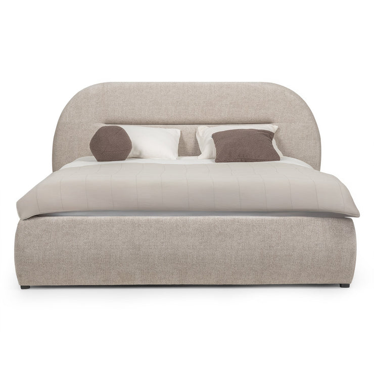 Polstret seng Luno – lys beige / 160x200 cm