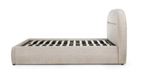 Polstret seng Luno – lys beige / 160x200 cm