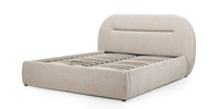 Polstret seng Luno – lys beige / 160x200 cm