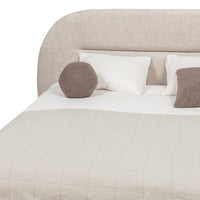 Polstret seng Luno – lys beige / 160x200 cm