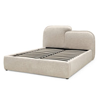 Polstret seng Nestia – lys beige / 160x200 cm