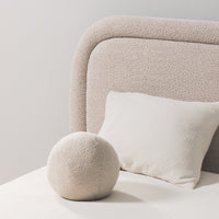Ovoid Seng 160×200 cm med Oppbevaring – Beige Polstret Seng