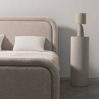 Ovoid Seng 160×200 cm med Oppbevaring – Beige Polstret Seng