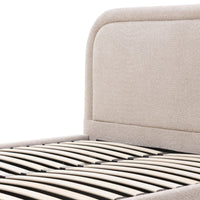 Ovoid Seng 160×200 cm med Oppbevaring – Beige Polstret Seng