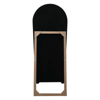 Speil Kunis – oval, stående, blank / lys brun/mokka / 60x160 cm