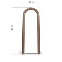 Speil Kunis – oval, stående, blank / lys brun/mokka / 60x160 cm