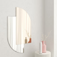 60×90 Mauro speil med rosa glass