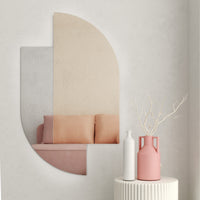 60×90 Mauro speil med rosa glass