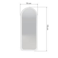 Speil Grezzo – buet form / hvit / 70x175 cm