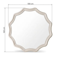 Speil Luppo – blankt / lys beige / 100 cm