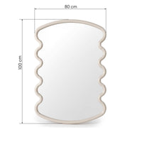 Speil Sierra – blank / lys beige / 120x80 cm