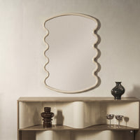Speil Sierra – blank / lys beige / 120x80 cm