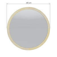 Speil Sesto – tre / naturfarget / rund 60 cm