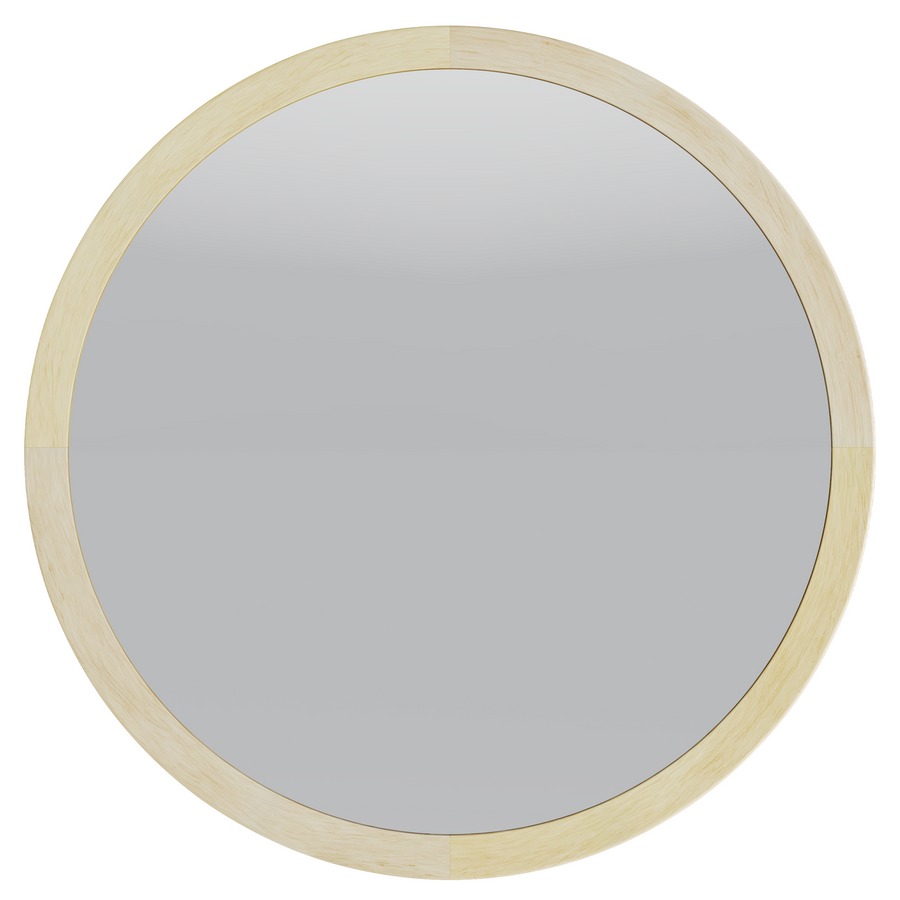 Speil Sesto – tre / naturfarget / rund 60 cm