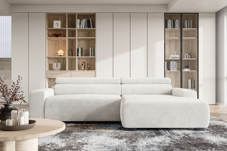 Hjørnesofa Lyon S med elektrisk seteforlengelse