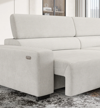 Hjørnesofa Lyon S med elektrisk seteforlengelse