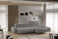 Hjørnesofa Mavel S (292×176 cm) med elektrisk skyvedel