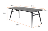Spisebord 195 x 95 – svart