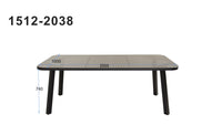 Spisebord Paola rektangulært 200 × 100 – svart