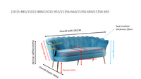Sofa 3-seter Calais – stoff
