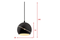 Taklampe Wei – grønn