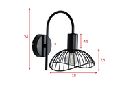 Vegglampe Elsa – svart