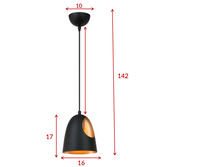 Taklampe Elda – svart