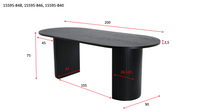 Spisebord Bianca ovalt 200 x 90 – valnøtt
