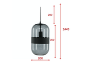 Taklampe Dropp – svart